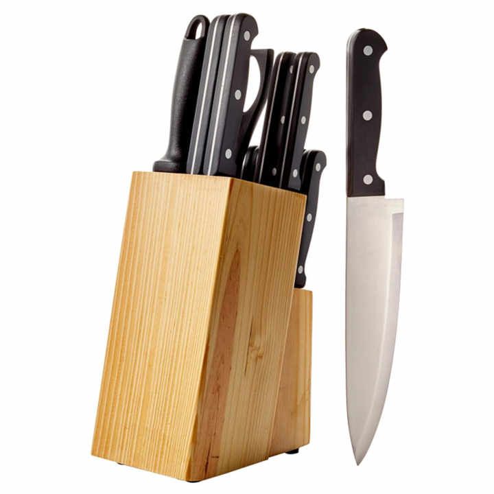 Professional Knife Set with Wooden Block